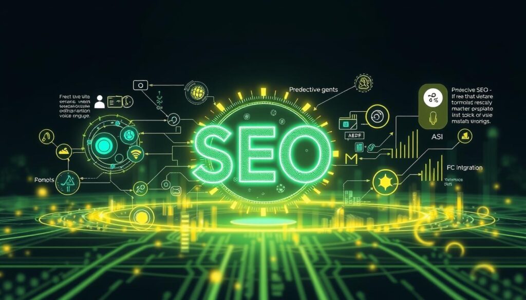 Future trends in enterprise SEO showing AI and predictive analytics Future trends in enterprise SEO showing AI and predictive analytics