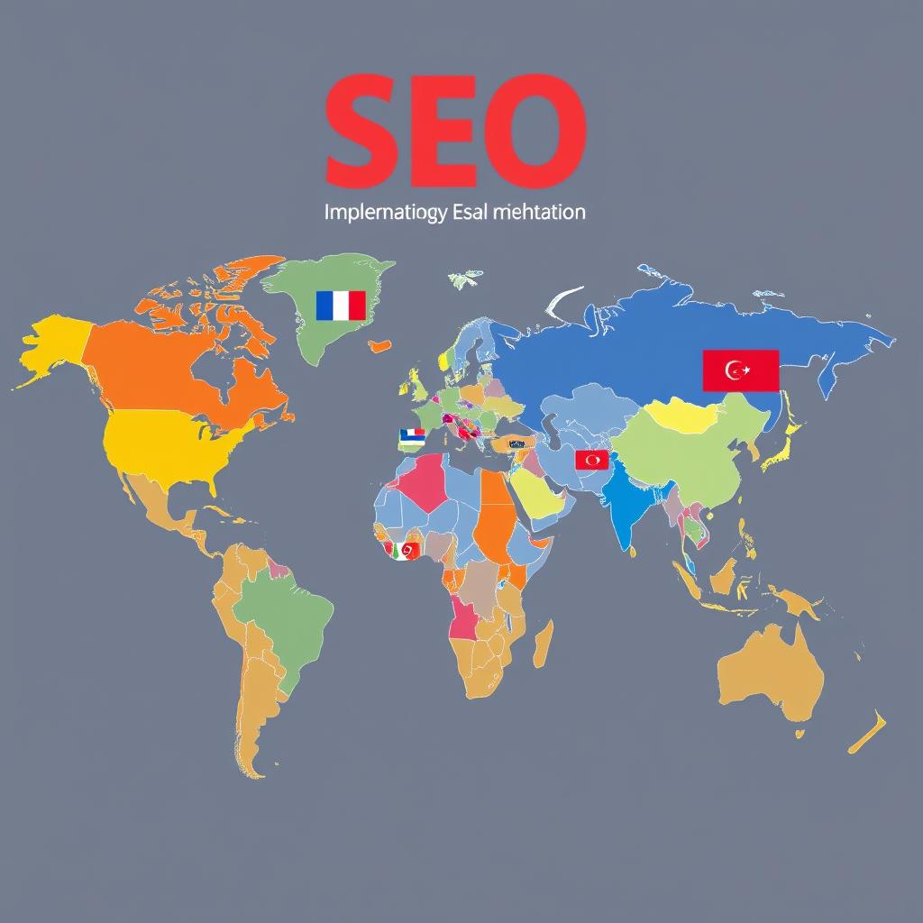 World map showing international SEO strategy across multiple regions World map showing international SEO strategy across multiple regions